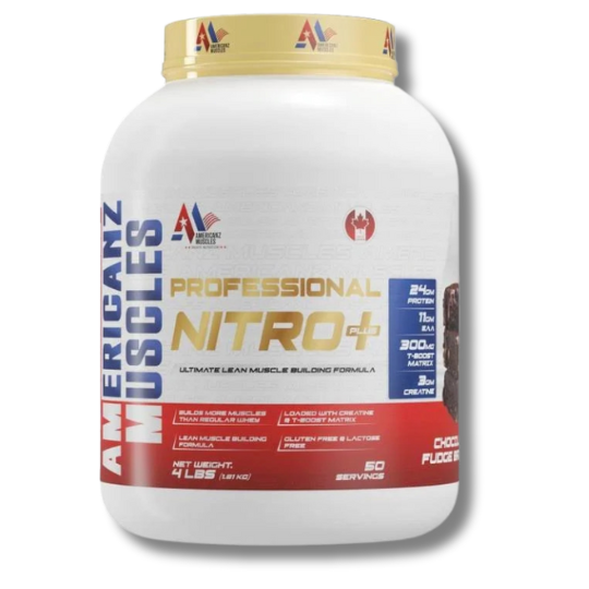 Americanz Muscles Professional NITRO+ Whey 50 Servings Chocolate Fudge Brownie Flavor