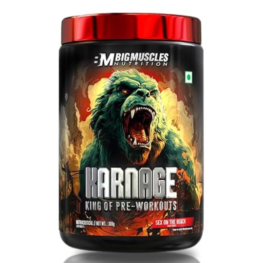 Bigmuscles Nutrition Karnage Pre workout 60 Servings Sex On the Beach Flavor