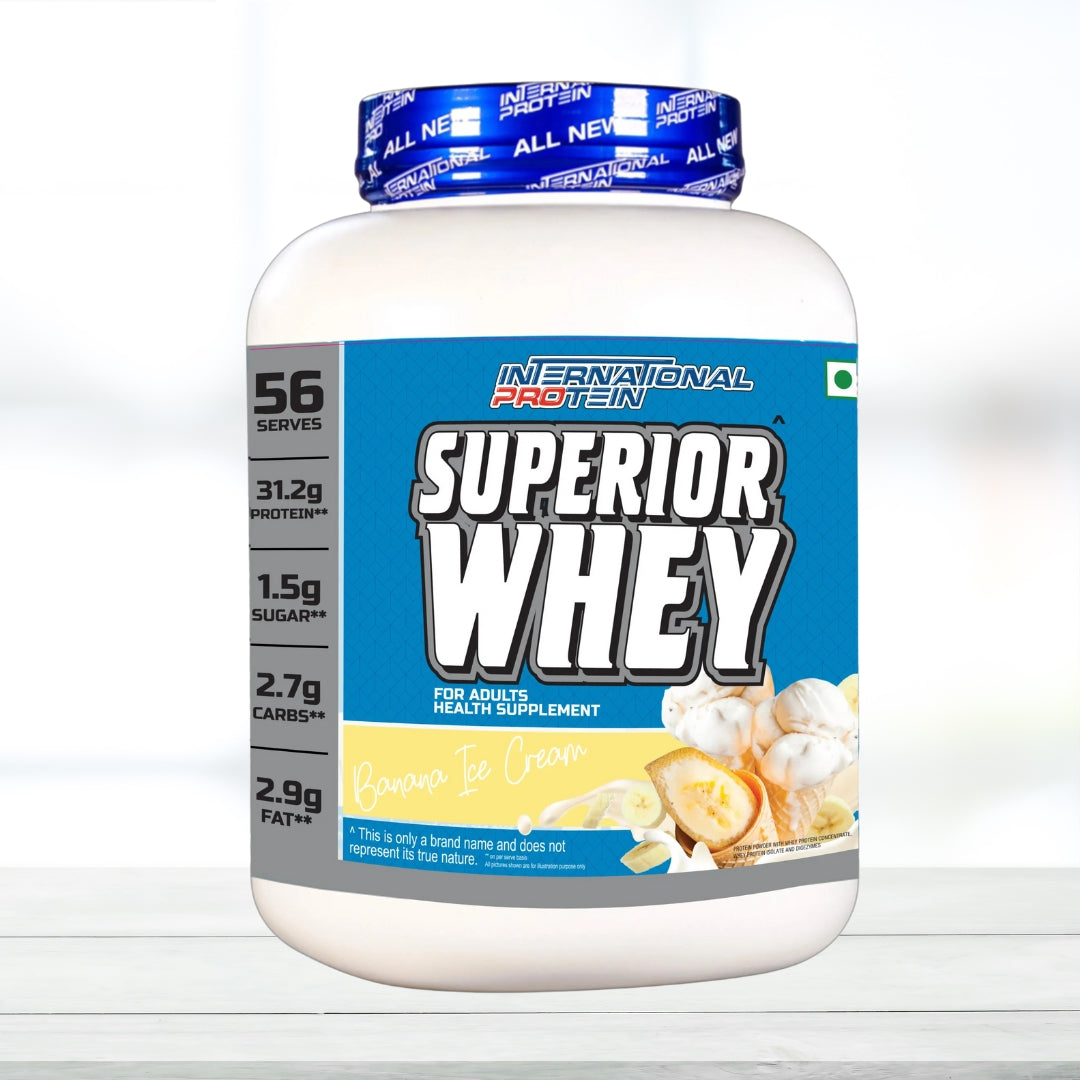 International Protein Superior Whey Banana Ice Cream Flavor, 5 lbs
