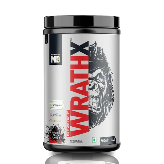 MuscleBlaze Pre Workout WrathX, 510 g 30 Servings