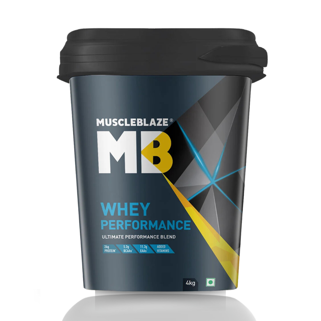 MuscleBlaze Whey Performance Protein, 4 kg (8.8 lb), Chocolate Flavor