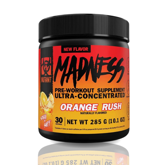 Mutant Madness Pre Workout New Look 30 Servings (Orange Rush) - The Muscle Kart.com