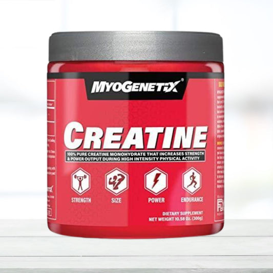 Myogenetix Creatine, 300g, 100 Servings – Scan & Verify for Authenticity - The Muscle Kart.com