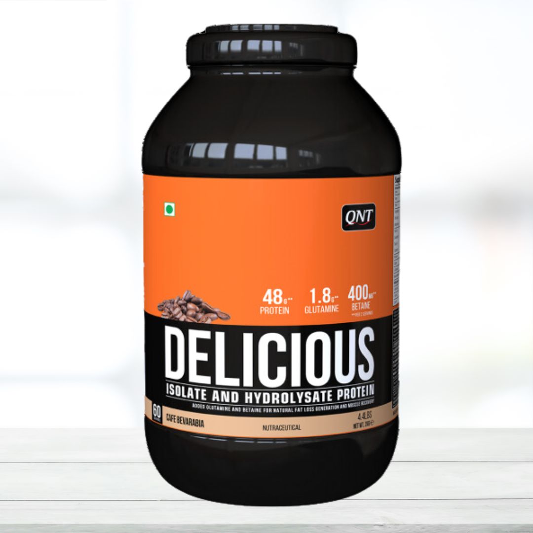 QNT Delicious Whey Isolate + Hydrolysate Protein - CAFE BEVARABIA Flavor, 2Kg