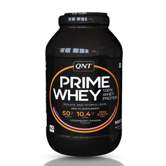 QNT Prime Whey 2 kg, Strawberry Banana Flavor