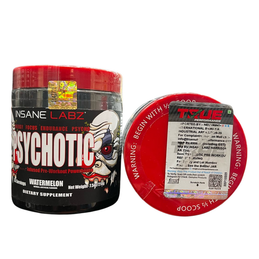 Insane Labz Psychotic Infused Pre Workout 35 Servings Watermelon With Official Importer MRP - The Muscle Kart.com