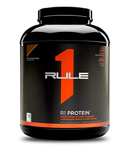 Rule 1 R1 Protein HYDRO/ISO Protein  Flavour - Chocolate Fudge  With Official Importer MRP SSNC - The Muscle Kart.com
