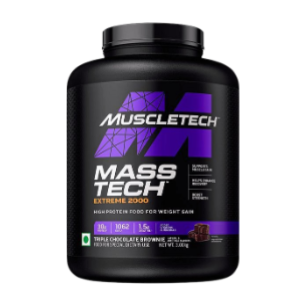 Muscletech Mass Tech Extreme Gainer 2000, 3kg - Chocolate Flavor