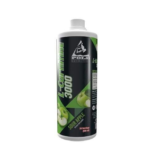 Pole Nutrition Liquid L-Carnitine 3000 mg 34 Servings Sour Apple - The Muscle Kart.com