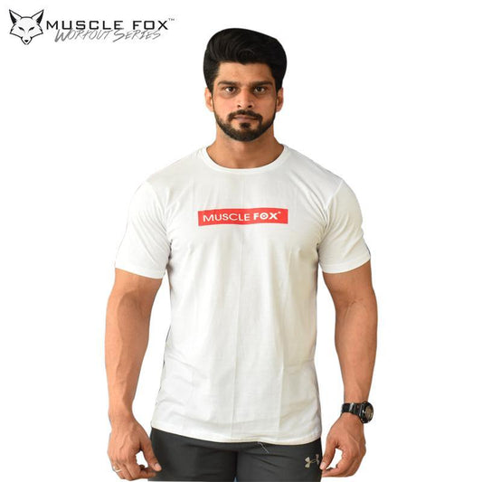 Muscle Fox Superior White T-Shirt - The Muscle Kart.com