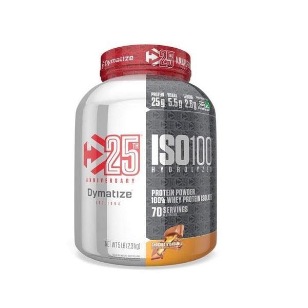Dymatize ISO 100 Protein Hydrolyzed Protein Powder, 5lb Chocolate Carmel - The Muscle Kart.com