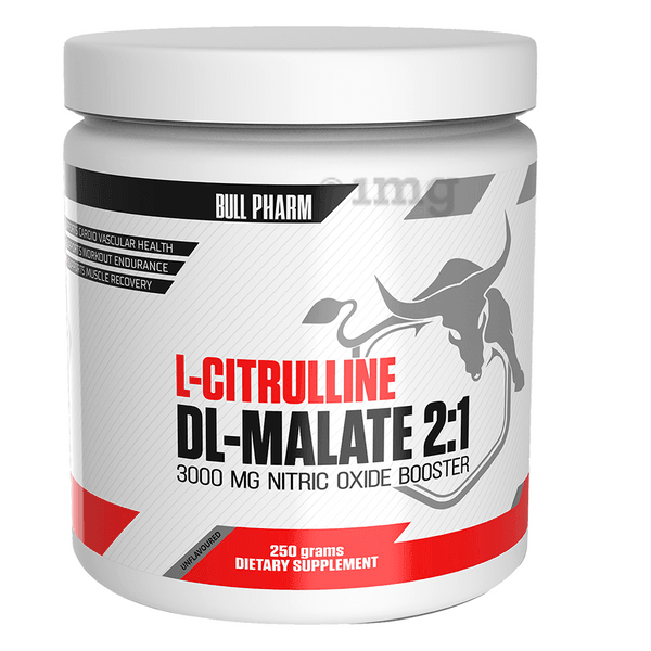 BULLPHARM L-CITRULLINE DL-MALATE 2:1 | 3000 MG NITRIC OXIDE BOOSTER | - The Muscle Kart.com