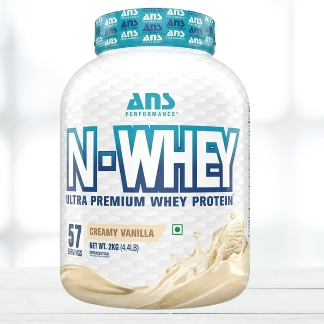 ANS N-WHEY Ultra Premium Whey Protein Powder | CREAMY  VANILLA| 57 Servings | High Protein for Lean Muscle Growth & Recovery