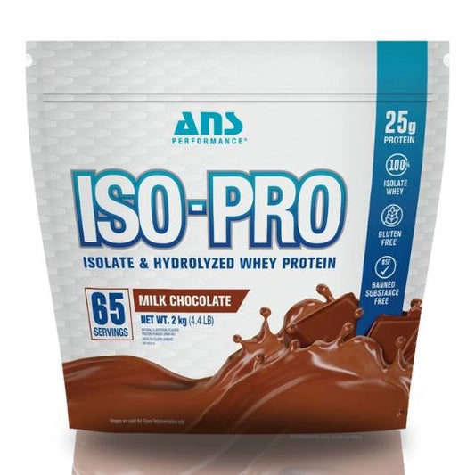 ANS Performance ISO-PRO Isolate & Hydrolyzed Whey Protein 2kg Milk Chocolate Flavor