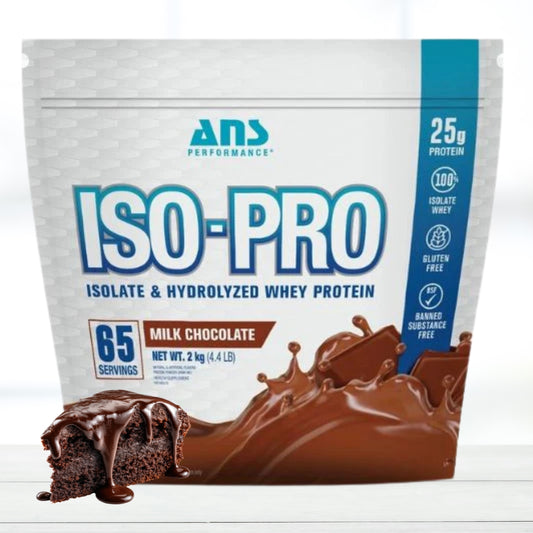 ANS Performance ISO-PRO Isolate & Hydrolyzed Whey Protein 2kg Milk Chocolate Flavor