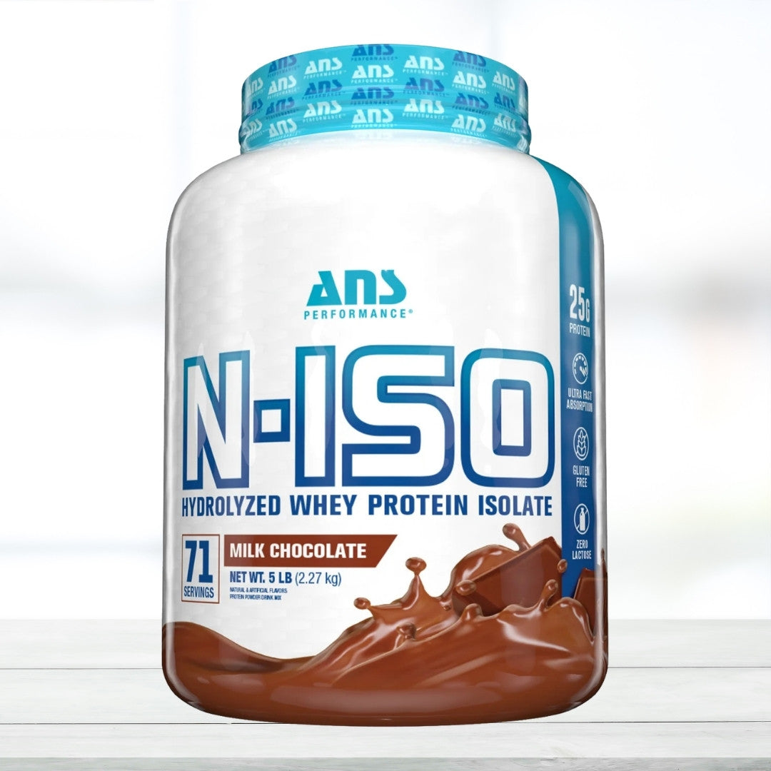 ANS Performance N-ISO Hydrolyzed Whey Protein Isolate Powder 5LB (2.27kg) – Creamy Vanilla Flavor – Fast Absorption, Low Carb, High Protein Supplement - The Muscle Kart.com