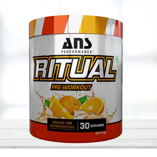 ANS Performance Ritual Pre Workout 30 Servings – Orange Vibe Flavor | Energy & Workout Support Formula - The Muscle Kart.com