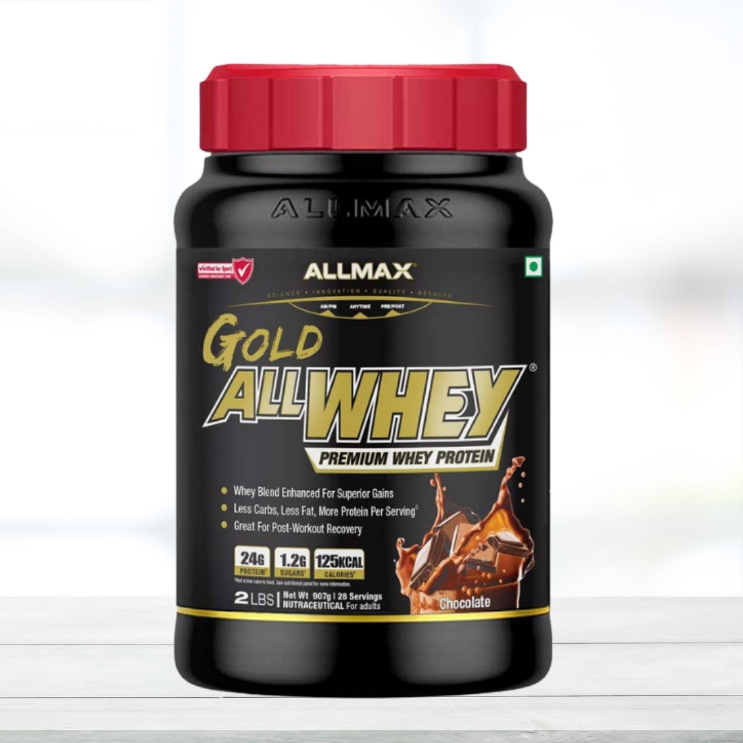 Allmax Gold AllWhey Premium Whey Protein Powder 1kg | High Protein Whey Blend for Muscle Recovery & Lean Muscle Support - The Muscle Kart.com