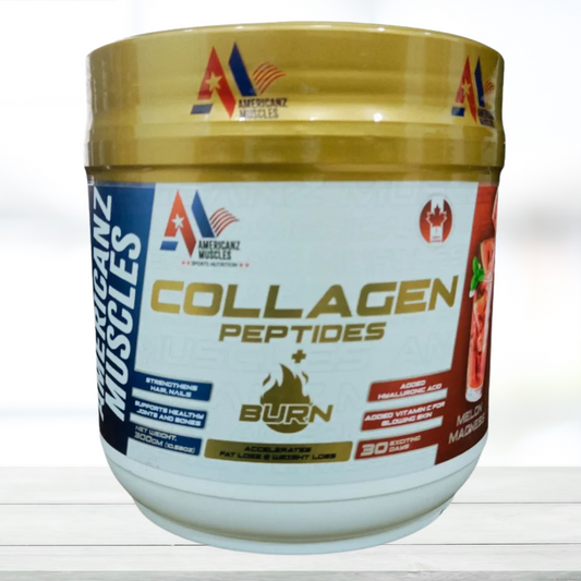 Americanz Muscles Collagen Peptides + Burn Powder 300g – Melon Madness Flavor