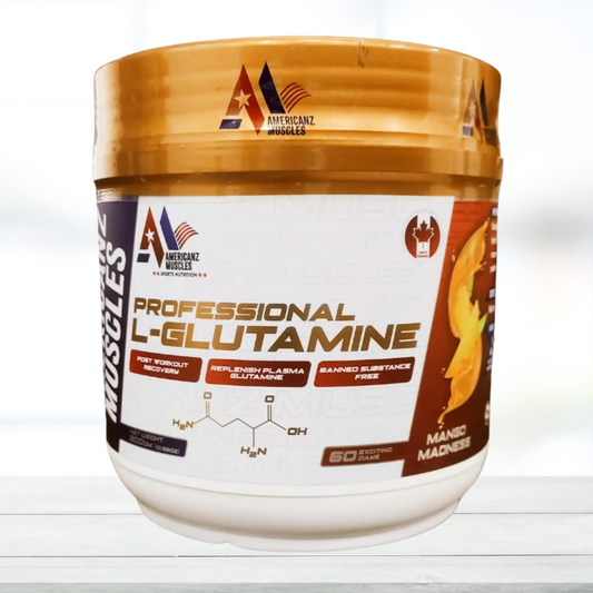 Americanz Muscles L-Glutamine 300g – Mango Madness Flavor | Post-Workout Recovery