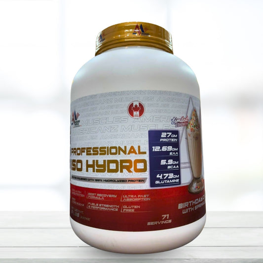 Americanz Muscles Professional ISO Hydro Protein 5 lbs | Birthday Cake With Sprinklers Flavor