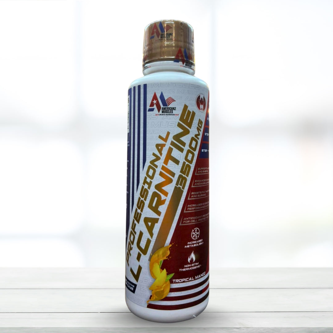 Americanz Muscles Professional L-Carnitine 3500 mg | 30 Servings | Liquid Carnitine Supplement | Fast Absorption