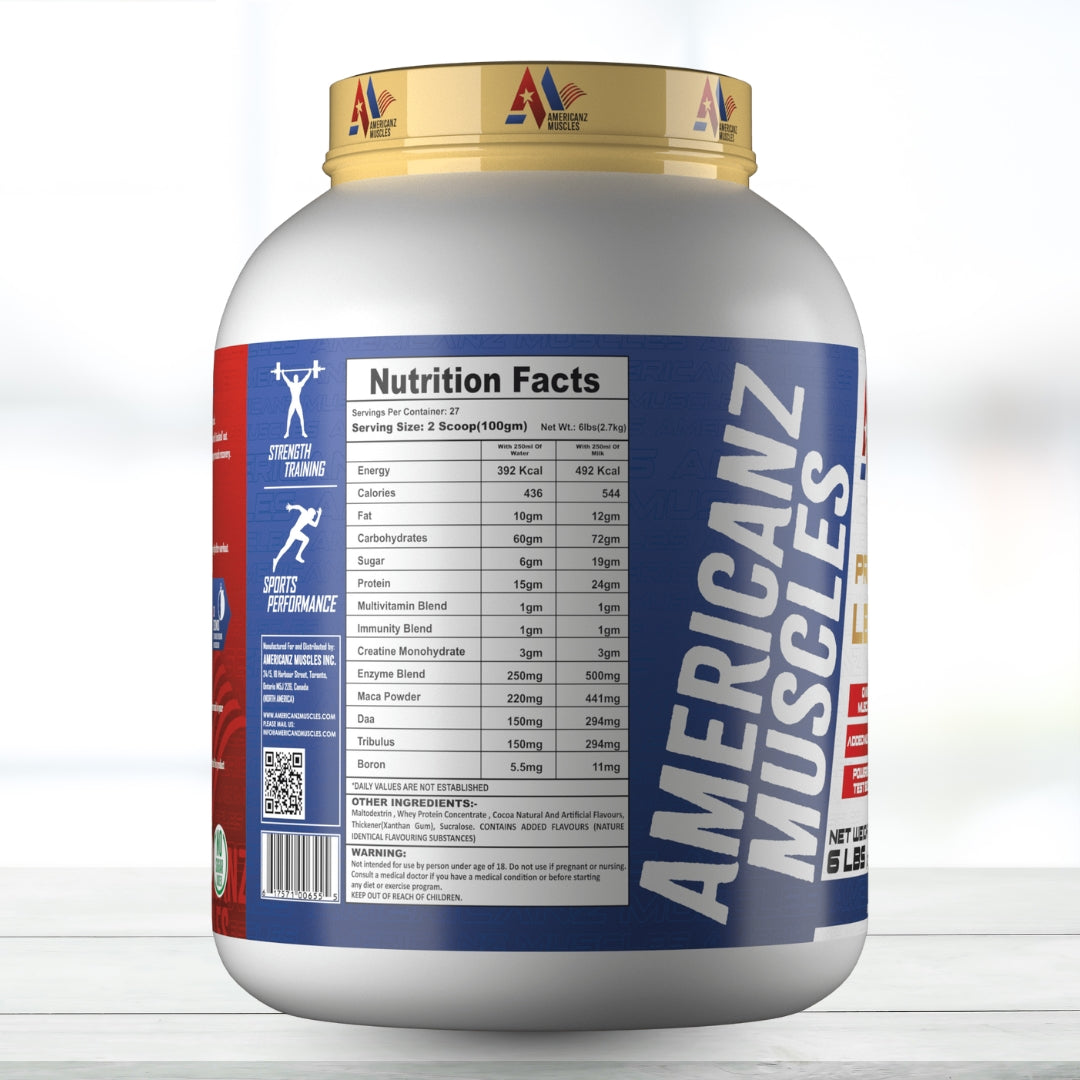 Americanz Muscles Professional Lean Mass | High-Calorie Mass Gainer | Chocolate Milkshake | 6lbs