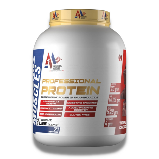 Americanz Muscles Professional Protein 5lbs 71 Servings Triple Chocolate