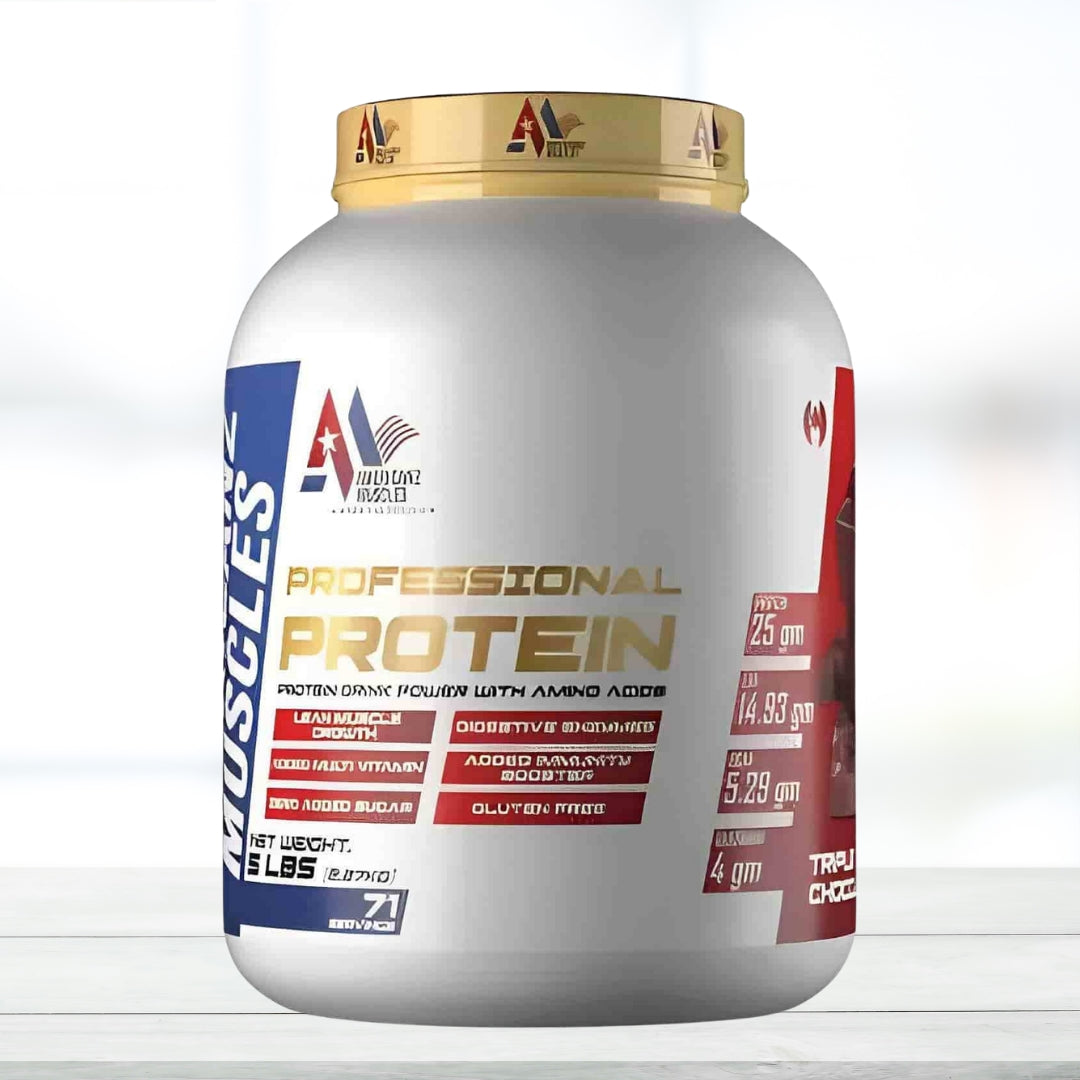Americanz Muscles Professional Protein 5lbs (71 Servings) – Triple Chocolate Flavor | High-Quality Whey Protein for Muscle Growth & Recovery