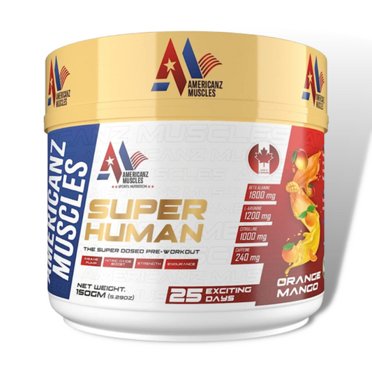Americanz Muscles Super Human Pre-Workout 50 Serving Orange Mango