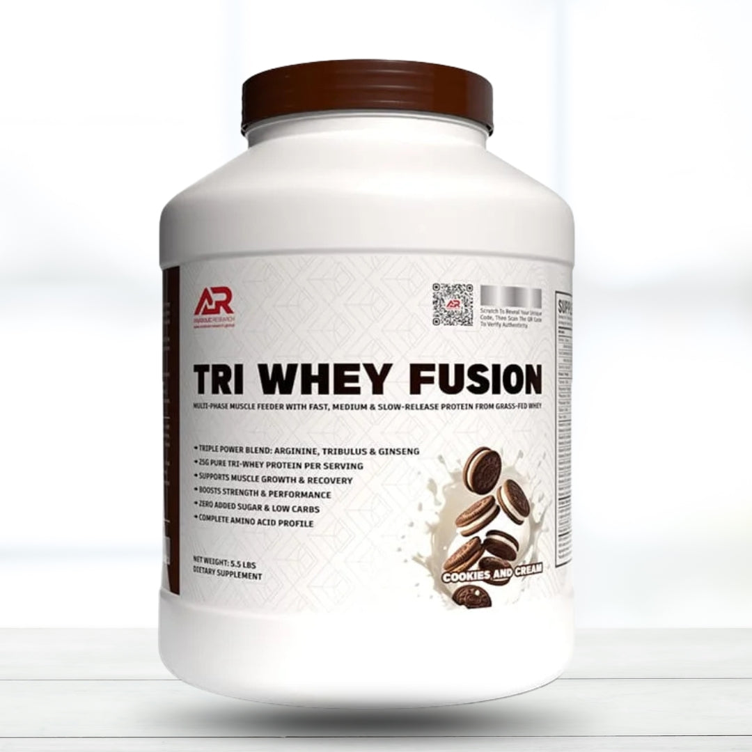 Anabolic Research Tri Fusion Whey Protein 5.5 Lbs Cookie Cream Flavor | Whey Protein Powder