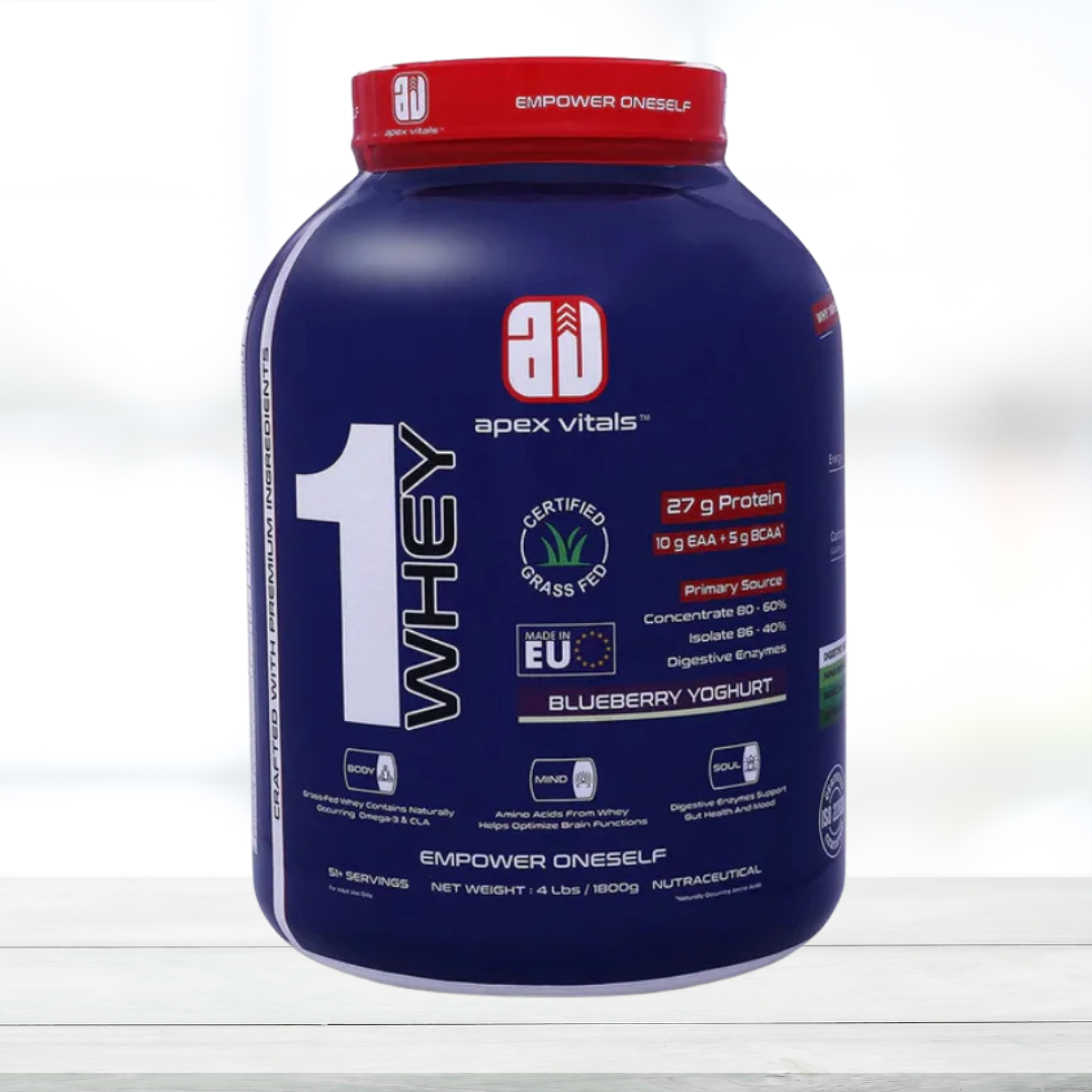 Apex Vitals 1 Whey Protein Powder 2kg – Blueberry Yogurt Flavor – The ...