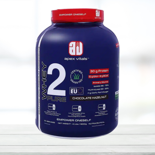 Apex Vitals Whey 2 Pure Isolate Whey  2kg – Chocolate Hazelnut Flavor