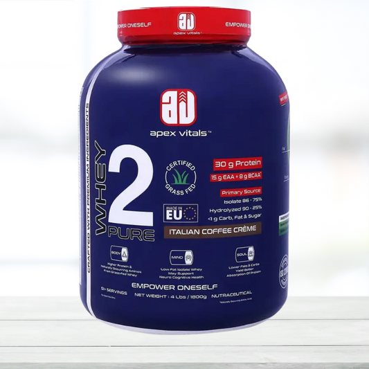 Apex Vitals Whey 2 Pure Isolate Whey  2kg – Italian Coffee Cream Flavor