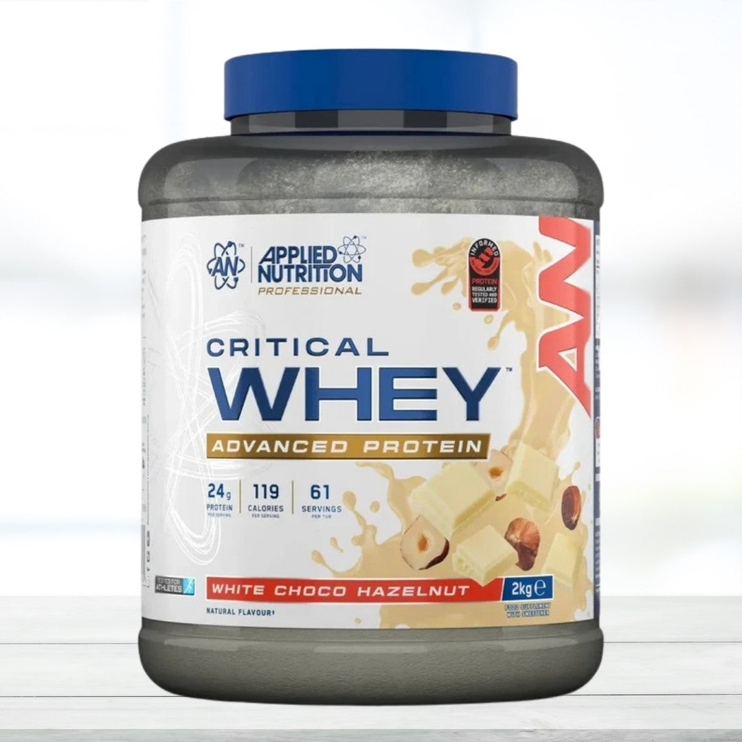 Applied Nutrition Critical Whey Advanced Protein Blend Powder 2kg | 61 Servings | Vanilla Ice Creame Flavor | Whey Protein with Isolate, Concentrate & Hydrolysate - The Muscle Kart.com