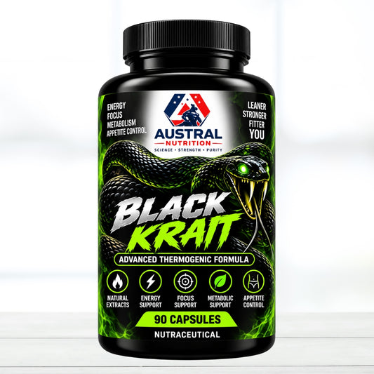 Austral Nutrition Black Krait Thermogenic Support Capsules 90 Count | Energy, Focus & Metabolic Support