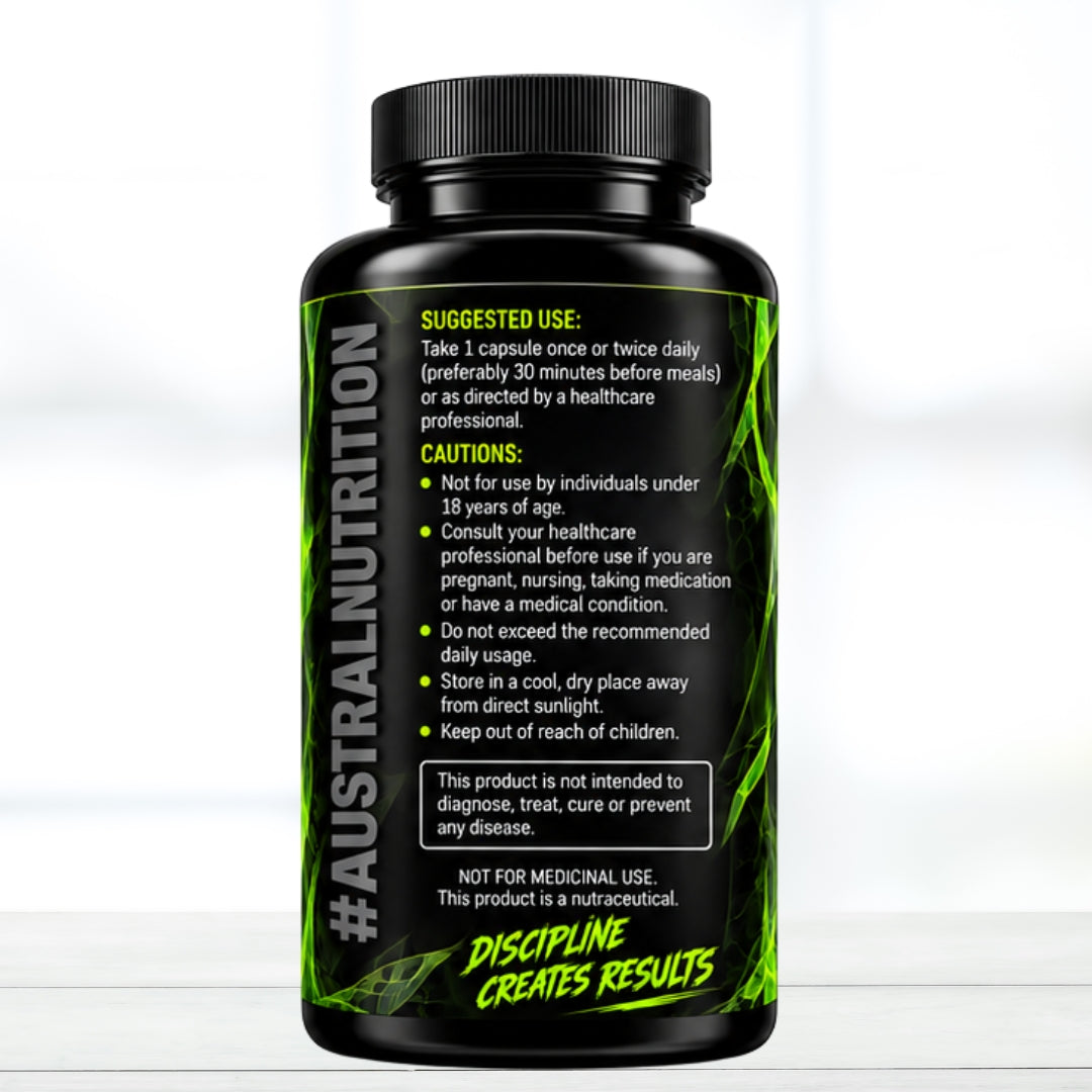 Austral Nutrition Black Krait Thermogenic Support Capsules 90 Count | Energy, Focus & Metabolic Support