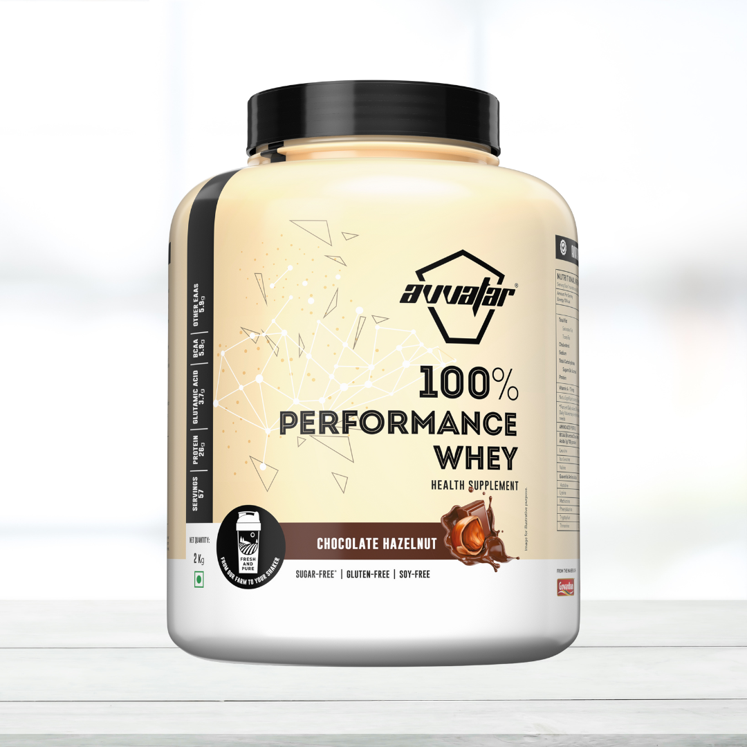 Avvatar 100% Performance Whey | 2 Kg | Chocolate Hazlenut Flavour