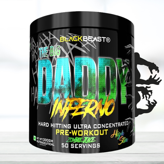 BLACK BEAST The Big Daddy Inferno Pre-Workout – Zombie Juice Flavor, 50 Servings | High-Stim Energy & Focus Supplement