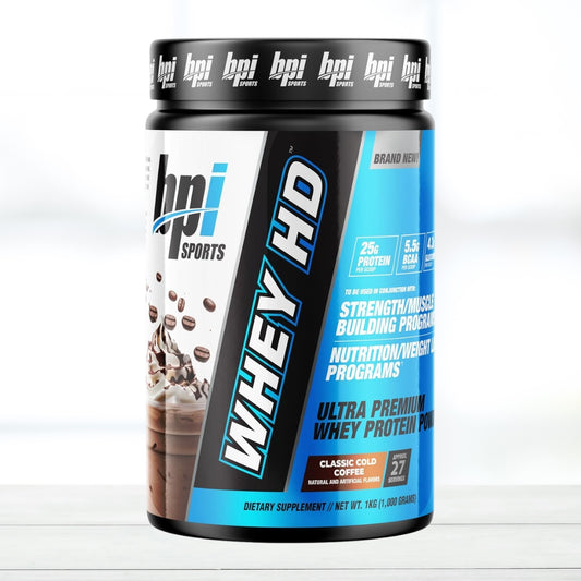BPI Sports Whey HD Protein Powder 1 kg | Whey Protein Supplement | Cold Coffee