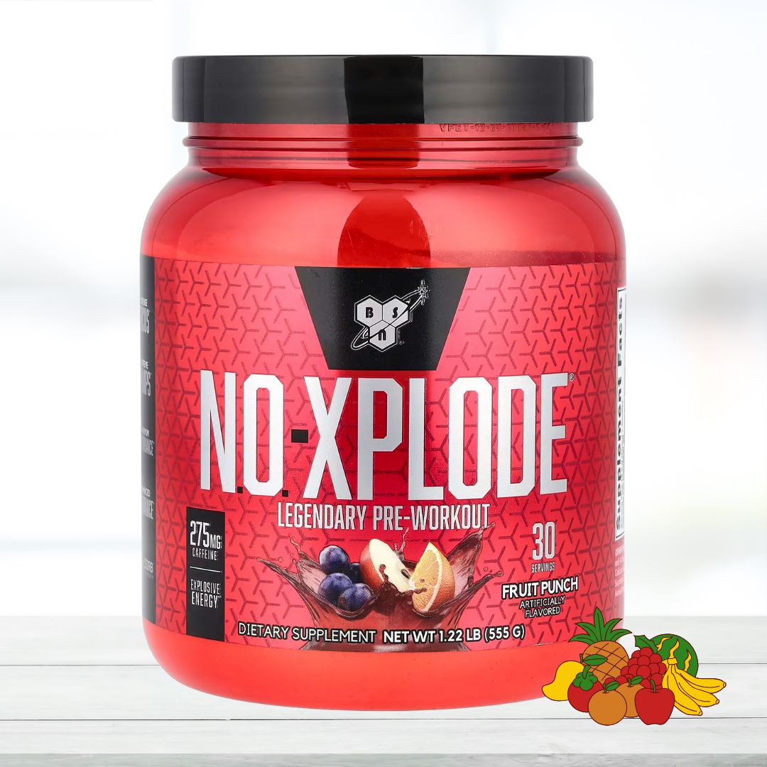 BSN N.O.-Xplode Pre-Workout 555g 30 Servings – Fruit Punch – The Muscle ...