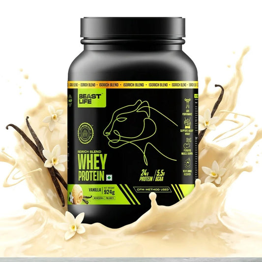 Beast Life Isorich Blend Whey Protein with Ultrasorb Tech, High Protein Powder for Muscle Recovery & Lean Muscle Support, 924g - The Muscle Kart.com