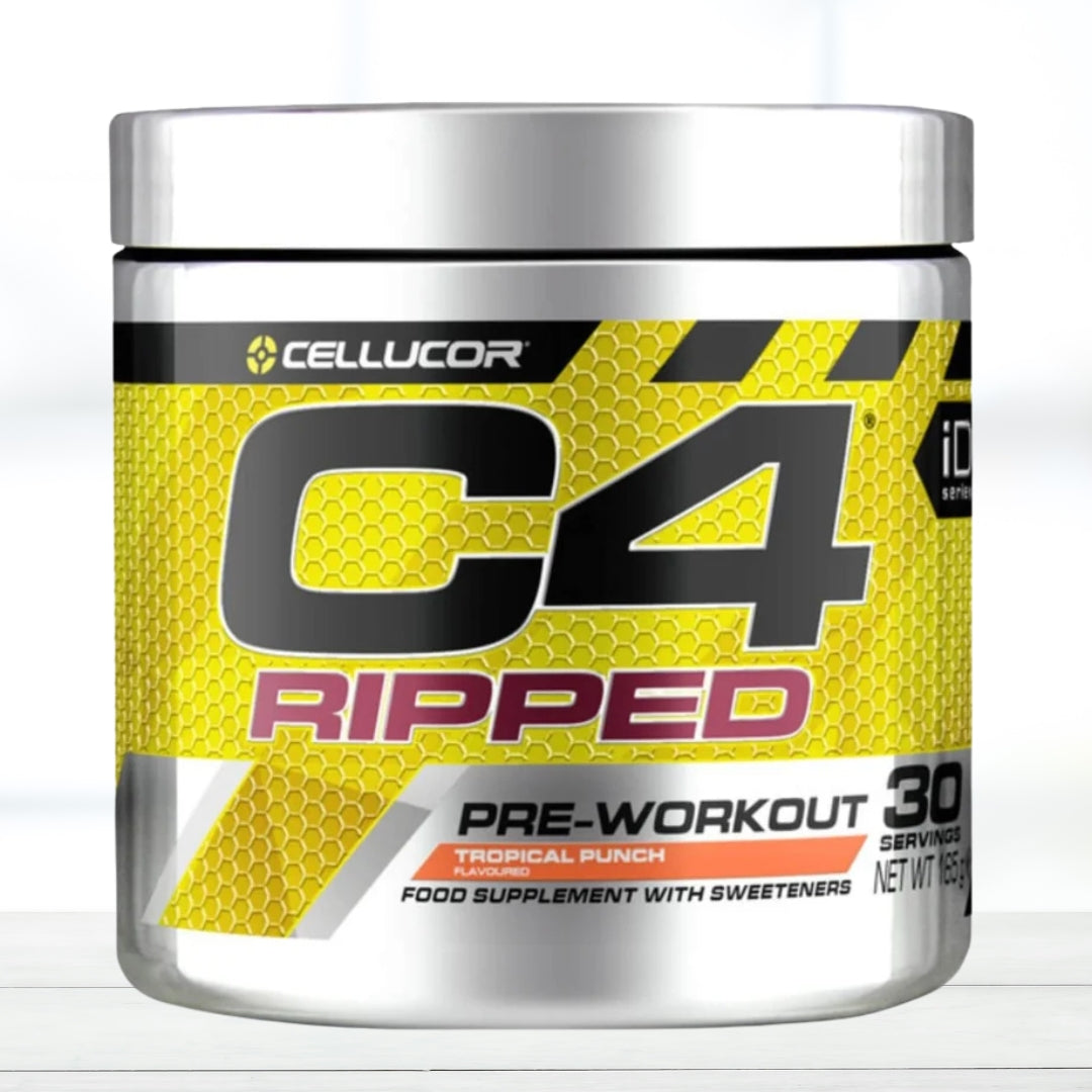 Cellucor C4 Ripped Pre Workout Powder Tropical Punch | 30 Servings | Fat Burner Pre-Workout | Energy, Focus & Performance | Sugar Free