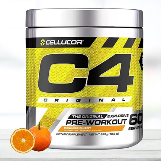 Cellucor C4 Original Pre-Workout Powder | Explosive Energy & Focus | 60 Servings | Orange Burst - The Muscle Kart.com
