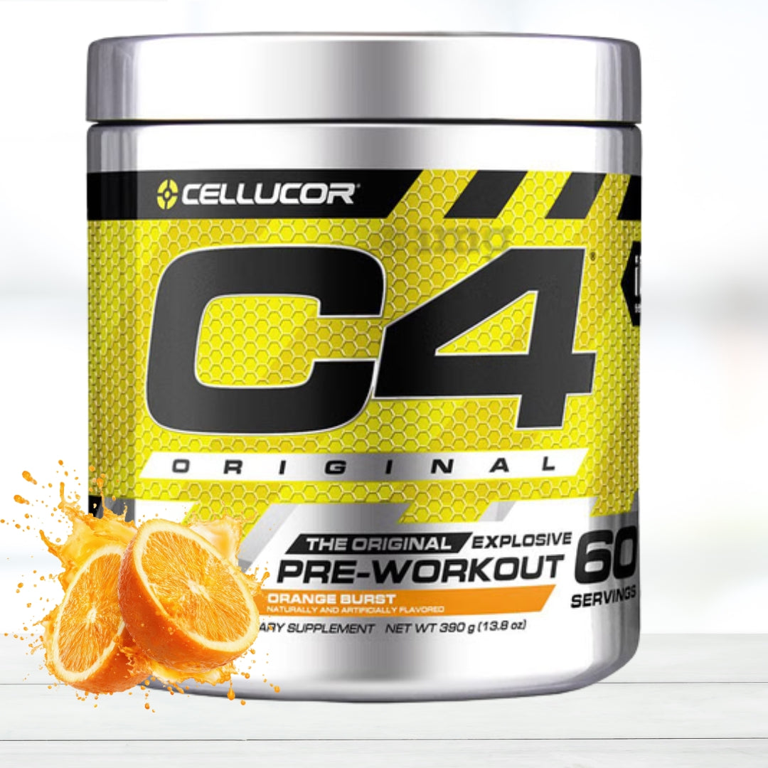 Cellucor C4 Original Pre-Workout Powder | Explosive Energy & Focus | 60 Servings | Orange Burst - The Muscle Kart.com