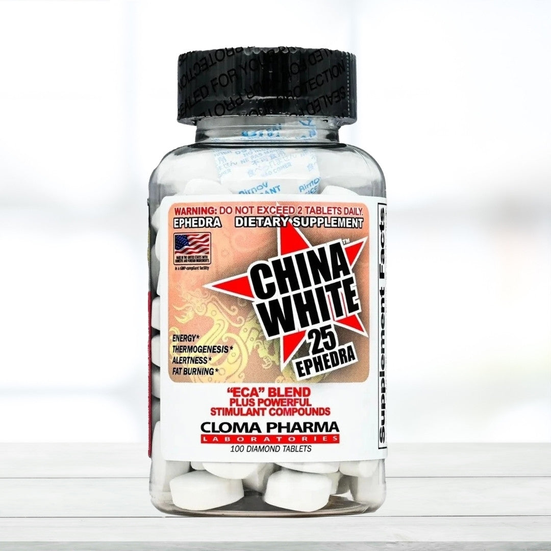 Cloma Pharma China White 25 Fat Burner Tablets (100 Count) – Thermogenic Weight Management Supplement - The Muscle Kart.com