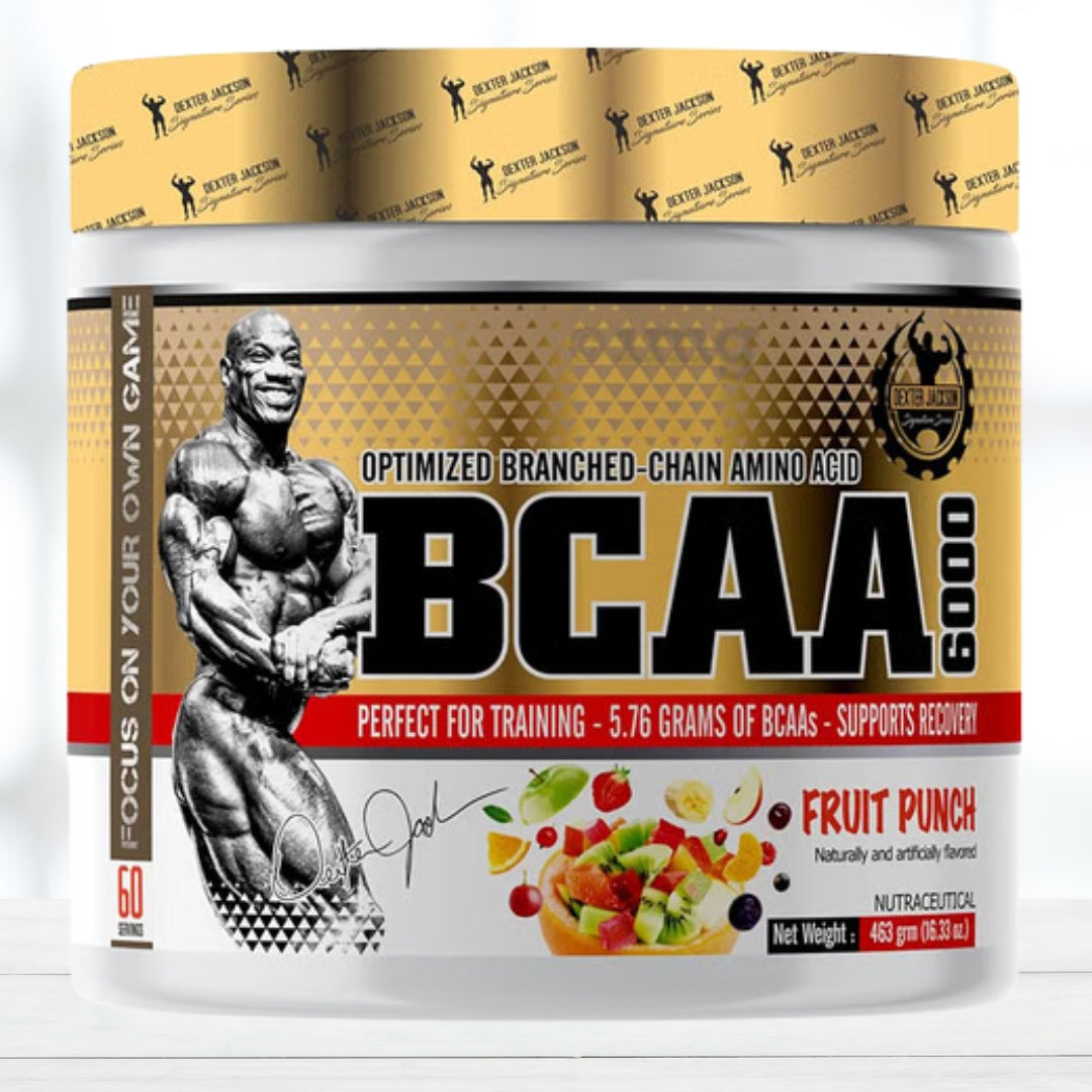 Dexter Jackson BCAA 6000  60 Servings, 463g Fruit Punch Flavor - The Muscle Kart.com