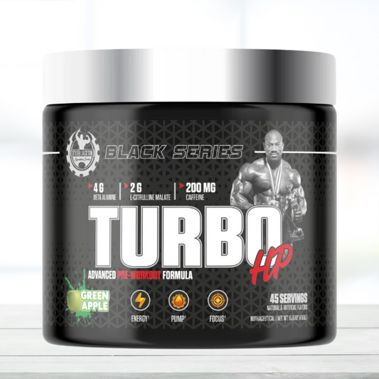 Dexter Jackson Black Series Turbo HP Pre-Workout Green Apple – 45 Servings