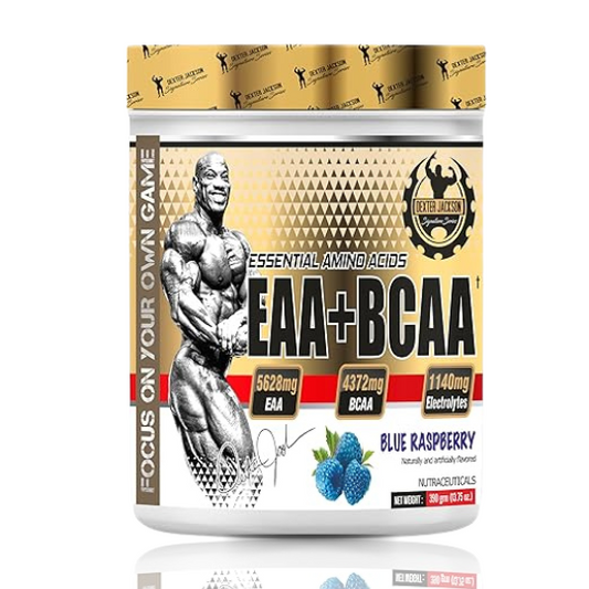 Dexter Jackson EAA+BCAA  Advanced Amino Acid Blend  390 Gram Blue Raspberry Flavor