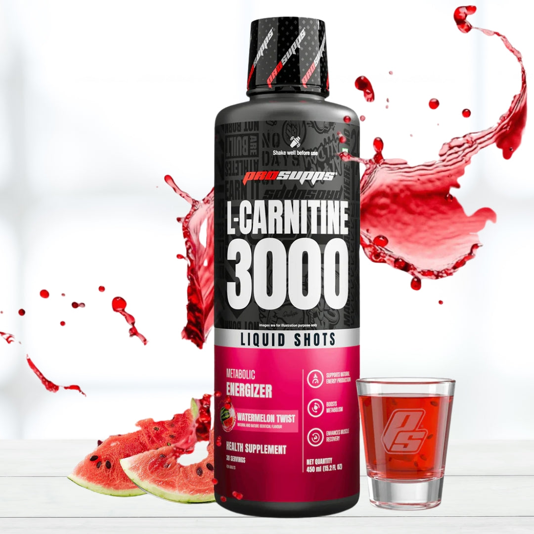 PROSUPPS L-Carnitine 3000mg Liquid | 30 Servings | Watermelon Twist Flavor | Supports Fat Metabolism & Energy Production | Ready-to-Drink L-Carnitine Supplement - The Muscle Kart.com